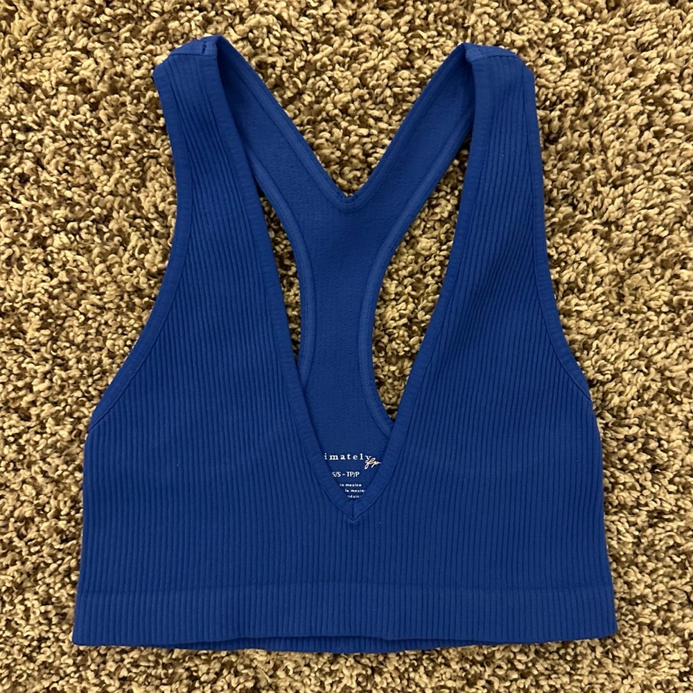 Free People Blue V Plung Bralette
